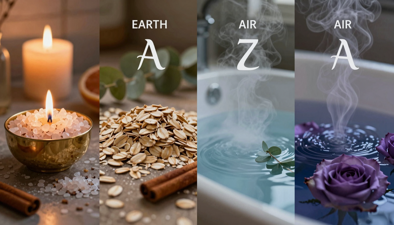 Rituais Espirituais de Banho pelos Elementos do Zodíaco