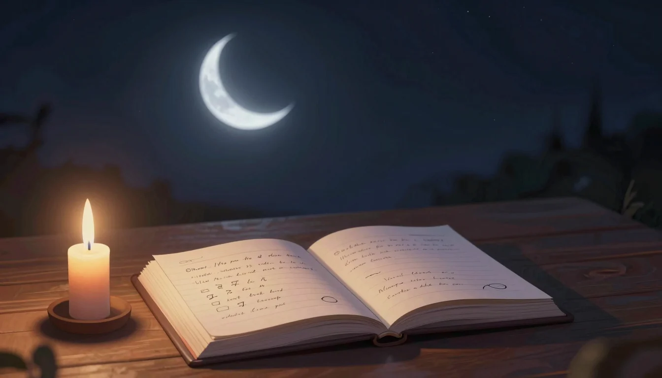 Guia de Intenções na Lua Nova: Um Ritual Simples para Recomeços