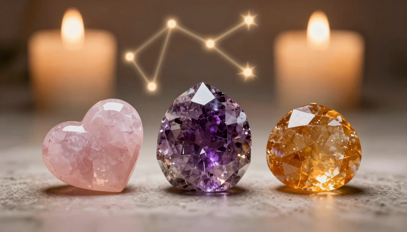 A Cura com Cristais Encontra a Compatibilidade Zodiacal: Como Escolher Pedras para Amor, Confiança e Harmonia